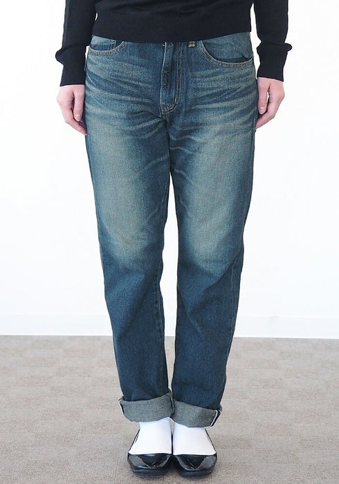 DEEP BLUE 深藍色 Sweet Weave Denim Boyfriend Denim Full Length Blue [72419-2] Okayama Kurashiki Kojima Jeans Brand 