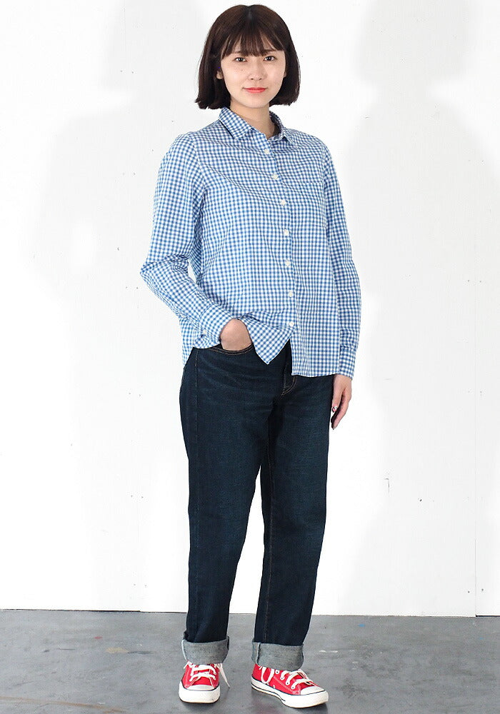 DEEP BLUE (deep blue) 12.5 oz sweet weave denim boyfriend denim full length dark blue [72419-4] Okayama Kurashiki Kojima jeans brand 