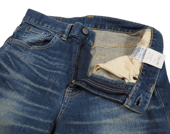 DEEP BLUE 10.5oz Jeans Hyper Stretch Denim Slouch Ankle Pants Blue [72475] Okayama Kurashiki Kojima Jeans Brand 