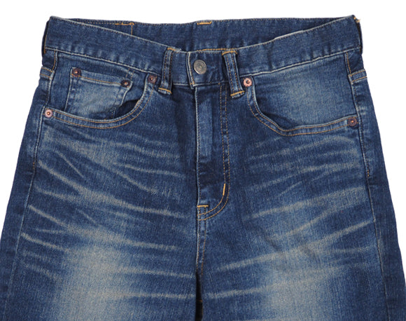 DEEP BLUE 10.5oz Jeans Hyper Stretch Denim Slouch Ankle Pants Blue [72475] Okayama Kurashiki Kojima Jeans Brand 