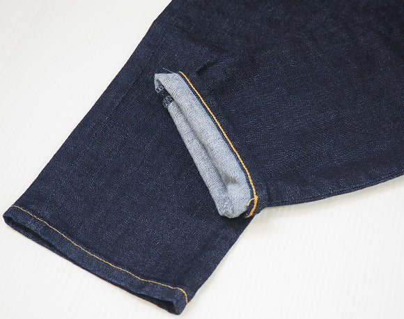 DEEP BLUE 10.5oz Jeans Hyper Stretch Denim Slouch Ankle Pants One Wash [72475-OW] 