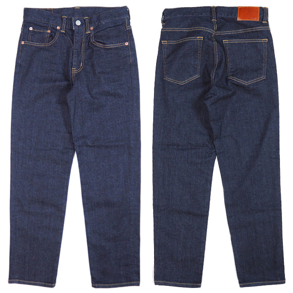 DEEP BLUE 10.5oz Jeans Hyper Stretch Denim Slouch Ankle Pants One Wash [72475-OW] 