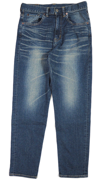 DEEP BLUE 10.5oz Jeans Hyper Stretch Denim Slouch Ankle Pants Blue [72475] Okayama Kurashiki Kojima Jeans Brand 