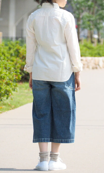 DEEP BLUE（深藍色）10.5oz NEP Denim Gardening Pants Distressed Knee Length [72687-USED] Okayama Kurashiki Kojima Jeans Brand 