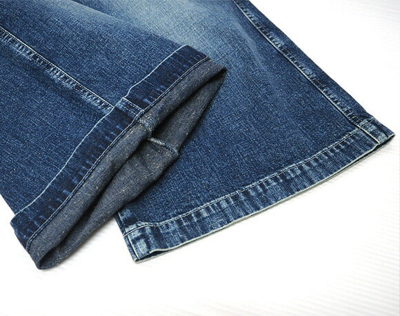 DEEP BLUE (Deep Blue) 10.5oz NEP Denim Gardening Pants Distressed Knee Length [72687-USED] Okayama Kurashiki Kojima Jeans Brand 