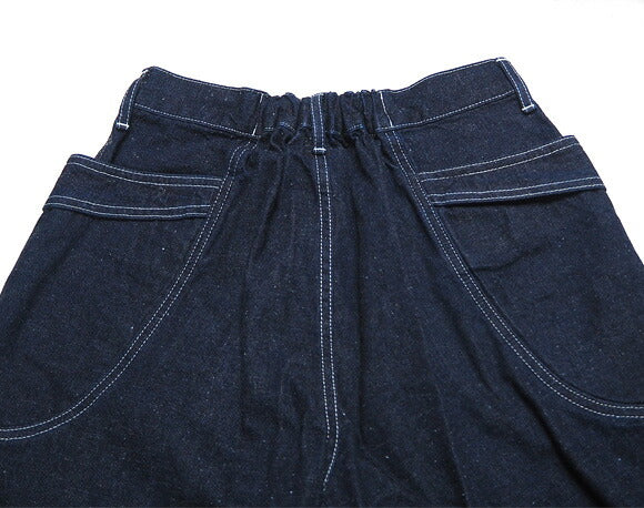 DEEP BLUE 10.5oz Nep Denim Gardening Pants One Wash Knee Length [72687-WO] Okayama Kurashiki Kojima Jeans Brand 