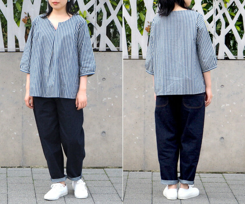 DEEP BLUE（深藍）11.5oz 寬鬆寬鬆牛仔褲 一洗女裝 [72764-1] Okayama Kurashiki Kojima Jeans Brand 