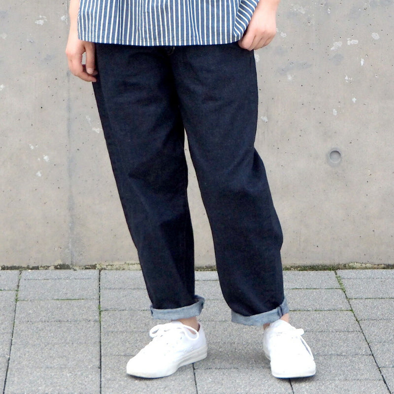 DEEP BLUE (Deep Blue) 11.5oz Wide Loose Denim Pants One Wash Ladies [72764-1] Okayama Kurashiki Kojima Jeans Brand 