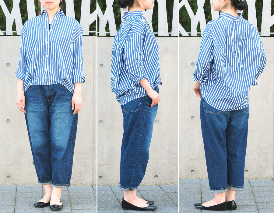 DEEP BLUE 11.5oz 寬鬆寬鬆牛仔褲深藍色女士 [72764-3] Okayama Kurashiki Kojima Jeans Brand 