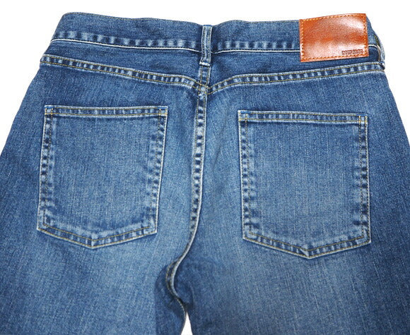 DEEP BLUE (Deep Blue) 10oz Stretch Denim Semi-low Rise 5 Pocket Pants Distressed [72779-USED] Okayama Kurashiki Kojima Jeans Brand 