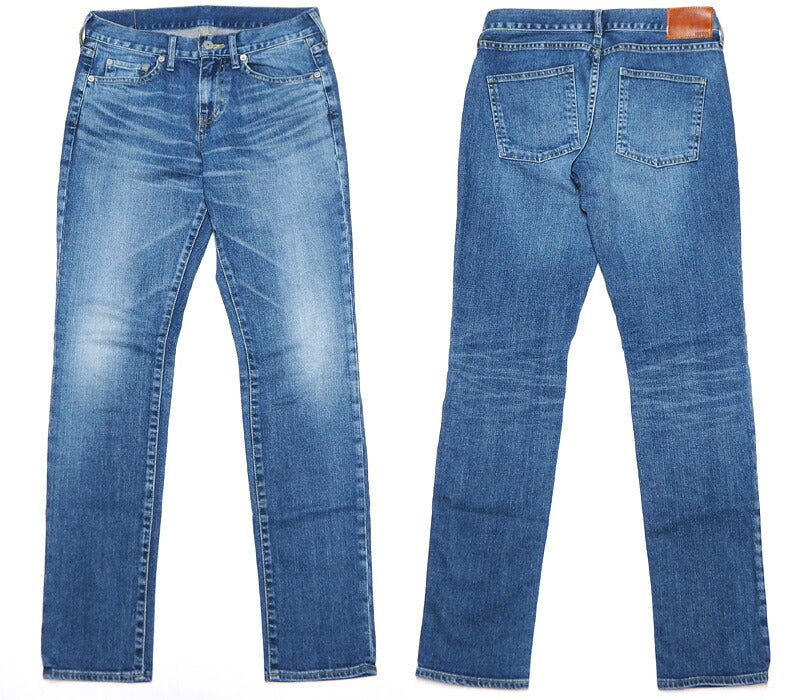 DEEP BLUE (Deep Blue) 10oz Stretch Denim Semi-low Rise 5 Pocket Pants Distressed [72779-USED] Okayama Kurashiki Kojima Jeans Brand 