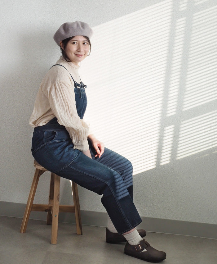DEEP BLUE Gardening Salopette Distressed Women's [72815] Overalls Kurashiki Kojima Jeans Denim Brand 