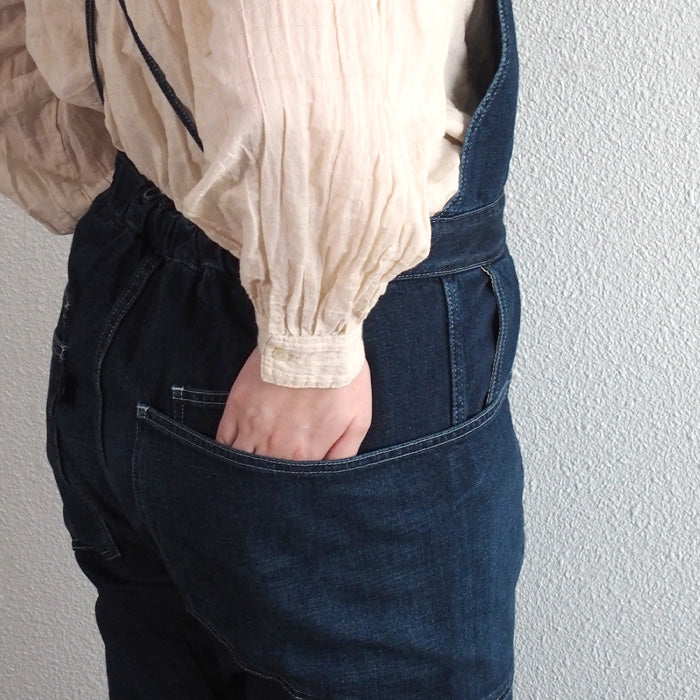 DEEP BLUE（ディープブルー）ガーデニング サロペット ユーズド加工