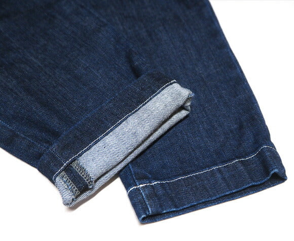 DEEP BLUE （深藍色） 10 盎司切換錐形牛仔褲做舊處理 [72822-USED] 岡山倉敷小島牛仔褲品牌