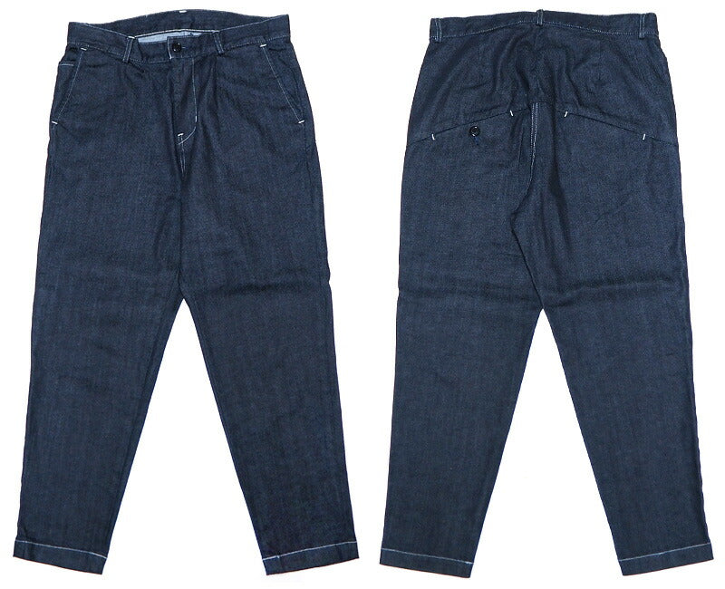 DEEP BLUE 10 oz Switching Tapered Denim Pants One Wash [72822-OW] Okayama Kurashiki Kojima Jeans Brand 
