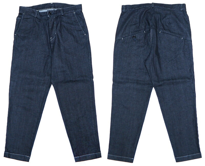 DEEP BLUE（深藍色）10 oz Switching Tapered Denim Pants One Wash [72822-OW] Okayama Kurashiki Kojima Jeans Brand 