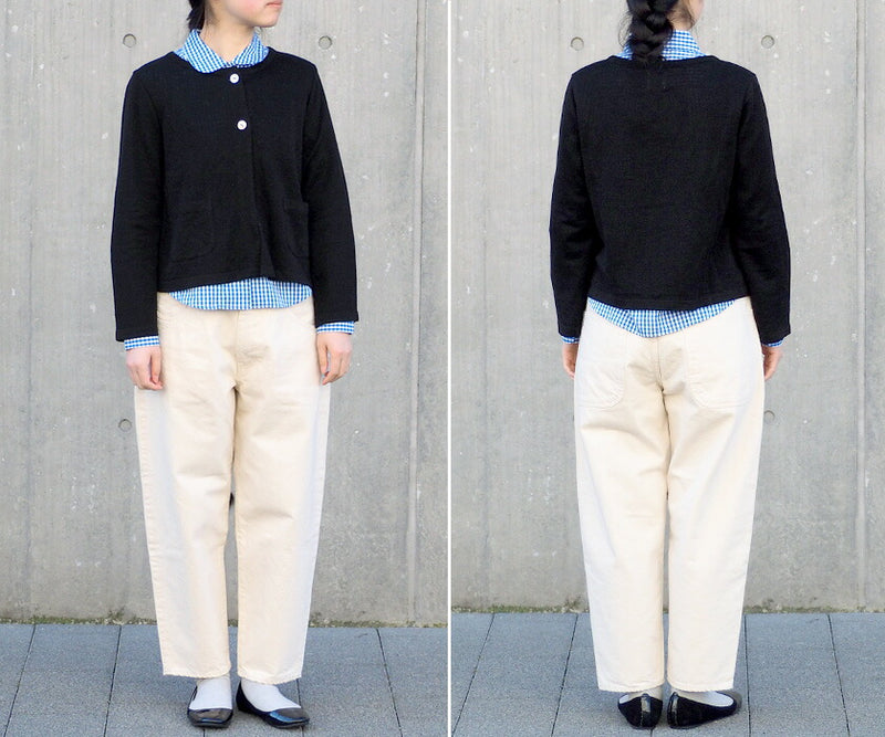 DEEP BLUE Wide Loose Color Denim Pants Ivory [72838] Okayama Kurashiki Kojima Jeans Brand 