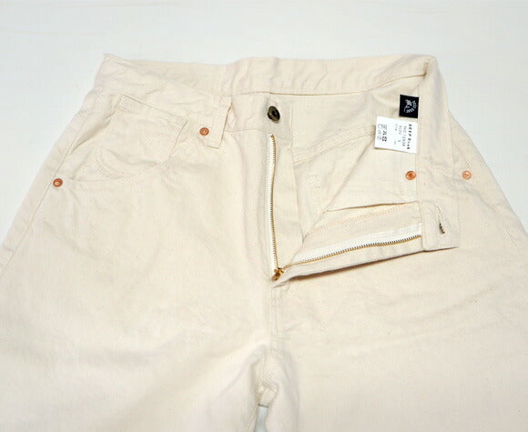 DEEP BLUE Wide Loose Color Denim Pants Ivory [72838] Okayama Kurashiki Kojima Jeans Brand 