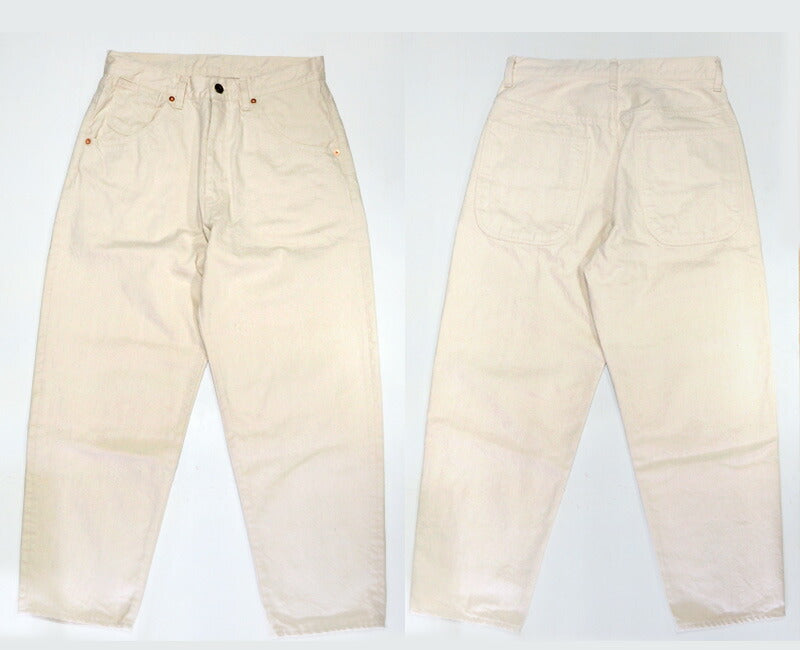 DEEP BLUE Wide Loose Color Denim Pants Ivory [72838] Okayama Kurashiki Kojima Jeans Brand 