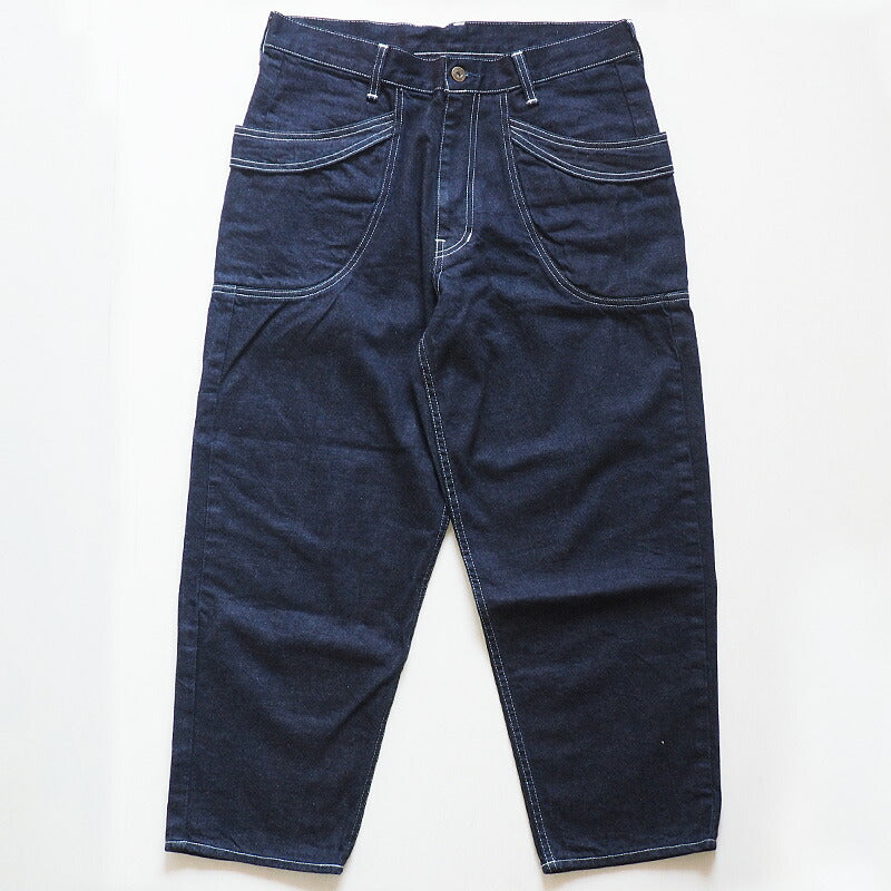 DEEP BLUE (Deep Blue) 11.5oz Wide Loose Gardening Denim Pants One Wash [72842-1] Okayama Kurashiki Kojima Jeans Brand 