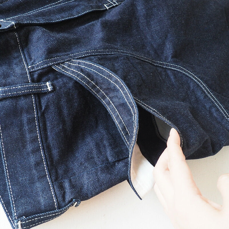 DEEP BLUE (Deep Blue) 11.5oz Wide Loose Gardening Denim Pants One Wash [72842-1] Okayama Kurashiki Kojima Jeans Brand 