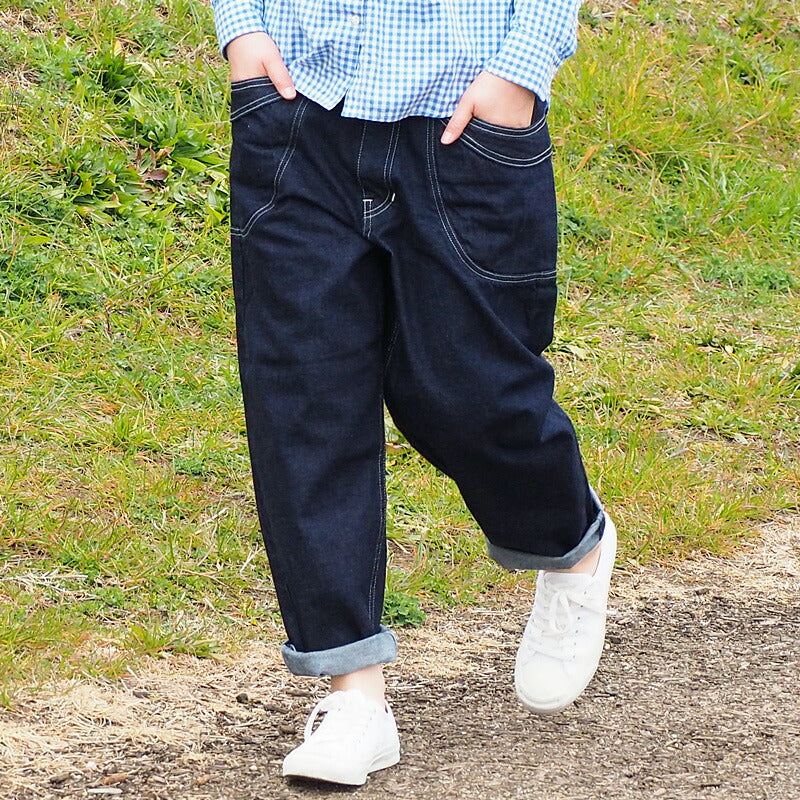 DEEP BLUE (Deep Blue) 11.5oz Wide Loose Gardening Denim Pants One Wash [72842-1] Okayama Kurashiki Kojima Jeans Brand 