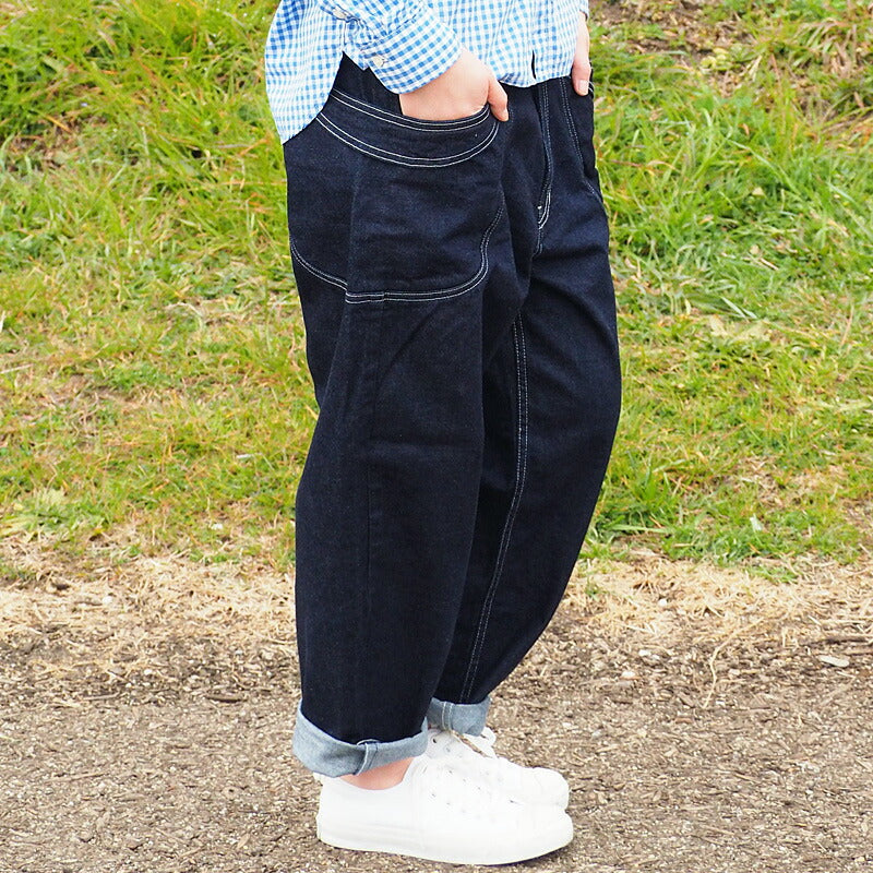 DEEP BLUE (Deep Blue) 11.5oz Wide Loose Gardening Denim Pants One Wash [72842-1] Okayama Kurashiki Kojima Jeans Brand 