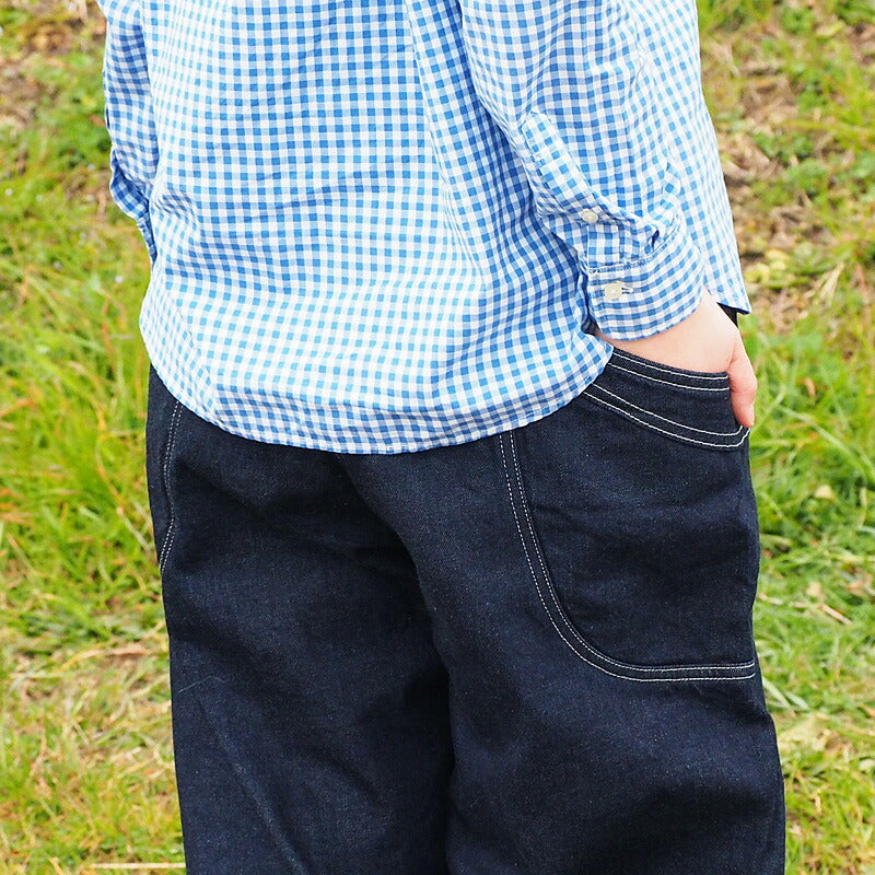 DEEP BLUE (Deep Blue) 11.5oz Wide Loose Gardening Denim Pants One Wash [72842-1] Okayama Kurashiki Kojima Jeans Brand 