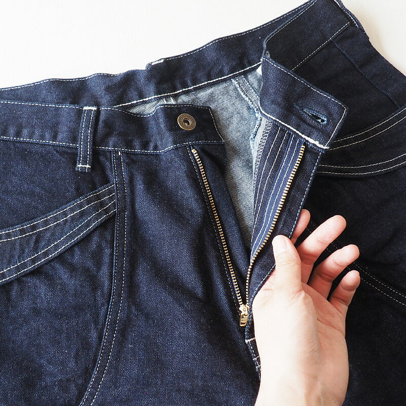 DEEP BLUE (Deep Blue) 11.5oz Wide Loose Gardening Denim Pants One Wash [72842-1] Okayama Kurashiki Kojima Jeans Brand 