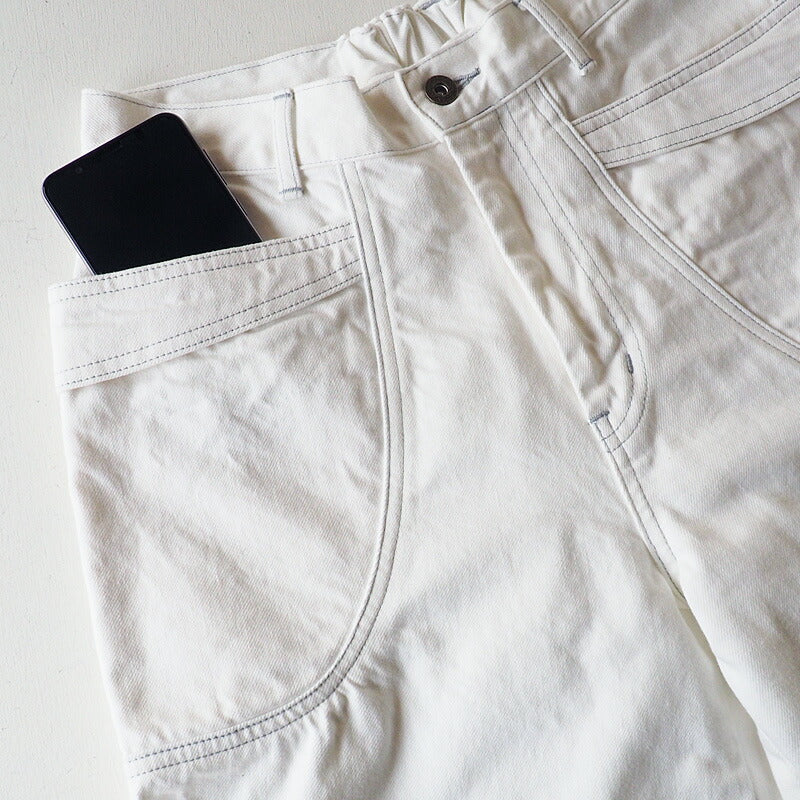DEEP BLUE (Deep Blue) 12oz Wide Loose Gardening Denim Pants White [72870] Okayama Kurashiki Kojima Jeans Brand 