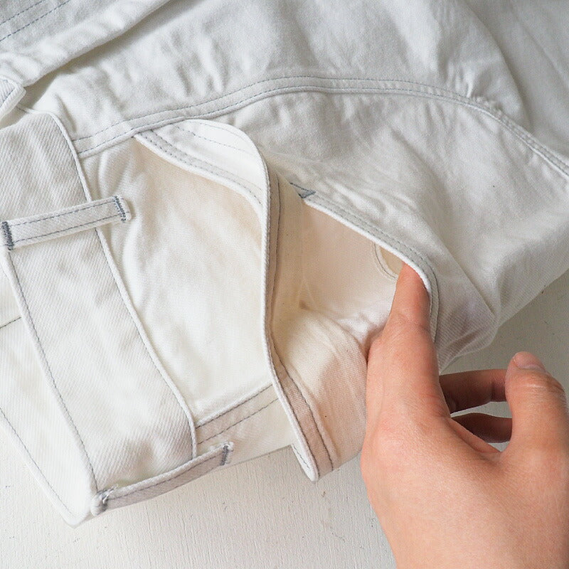 DEEP BLUE (Deep Blue) 12oz Wide Loose Gardening Denim Pants White [72870] Okayama Kurashiki Kojima Jeans Brand 