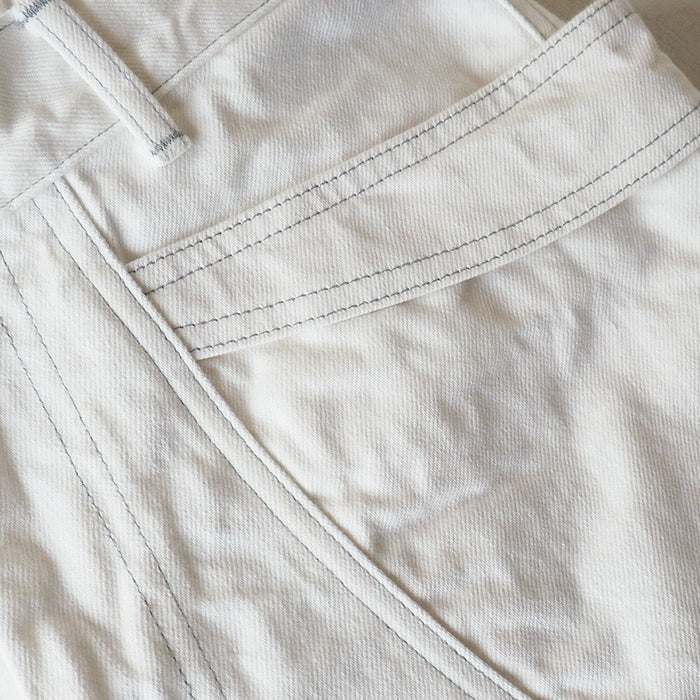 DEEP BLUE (Deep Blue) 12oz Wide Loose Gardening Denim Pants White [72870] Okayama Kurashiki Kojima Jeans Brand 