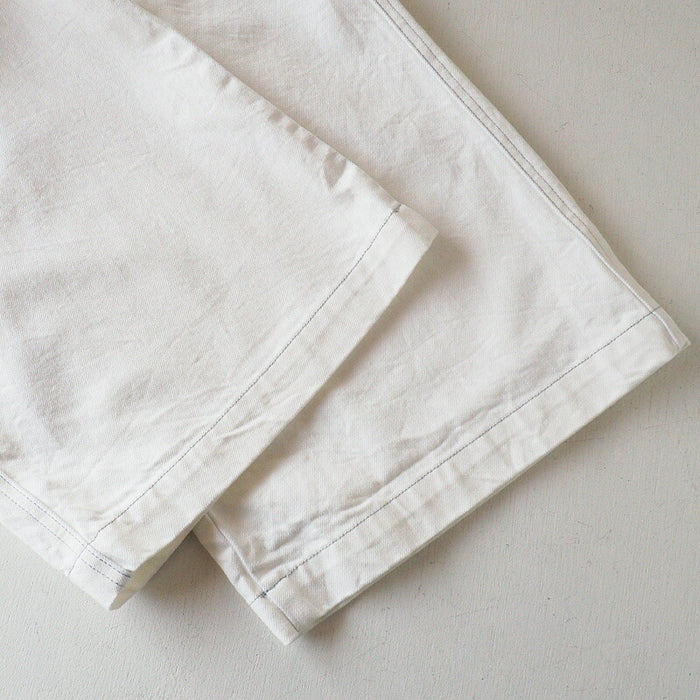 DEEP BLUE (Deep Blue) 12oz Wide Loose Gardening Denim Pants White [72870] Okayama Kurashiki Kojima Jeans Brand 