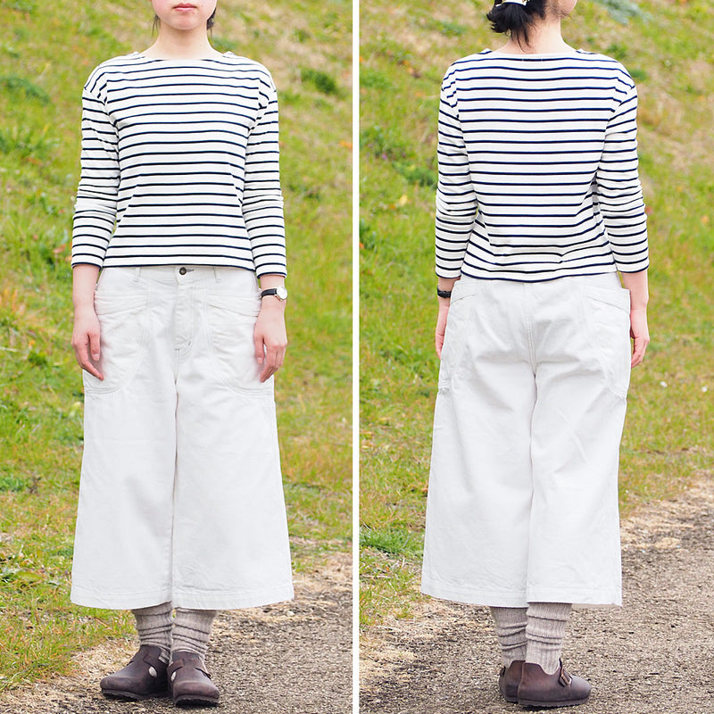 DEEP BLUE (Deep Blue) 12oz Wide Loose Gardening Denim Pants White [72870] Okayama Kurashiki Kojima Jeans Brand 