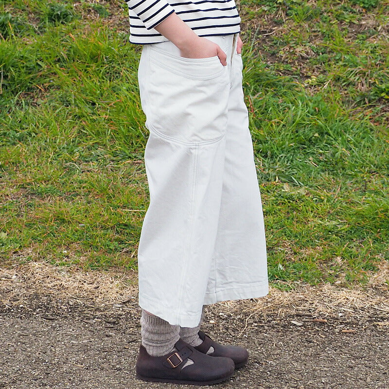 DEEP BLUE (Deep Blue) 12oz Wide Loose Gardening Denim Pants White [72870] Okayama Kurashiki Kojima Jeans Brand 