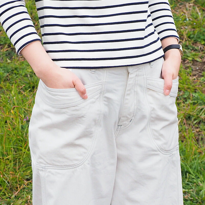 DEEP BLUE (Deep Blue) 12oz Wide Loose Gardening Denim Pants White [72870] Okayama Kurashiki Kojima Jeans Brand 