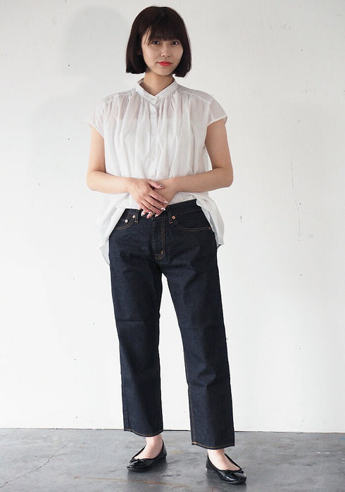 DEEP BLUE 10.5oz Boyfriend Denim Ankle Length One Wash [72895-1] Okayama Kurashiki Kojima Jeans Brand 