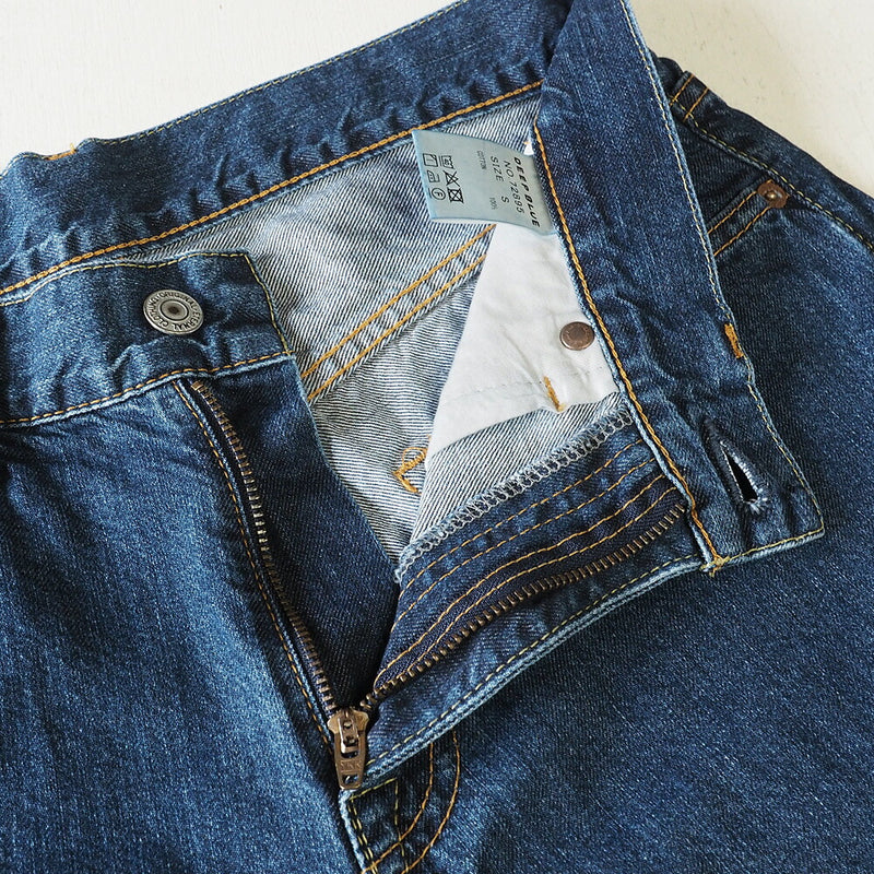 DEEP BLUE 10.5oz Boyfriend Denim Ankle Length Natural Blue [72895-2] Okayama Kurashiki Kojima Jeans Brand 