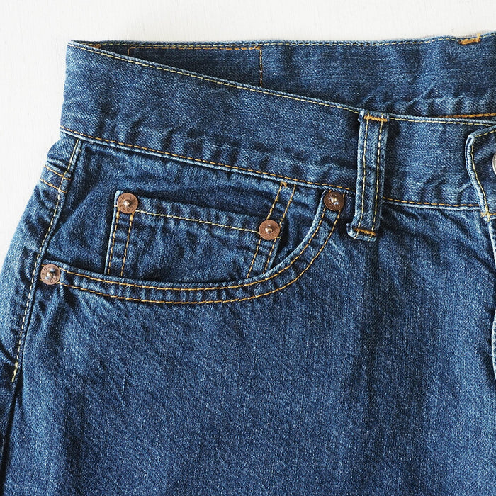 DEEP BLUE 10.5oz Boyfriend Denim Ankle Length Natural Blue [72895-2] Okayama Kurashiki Kojima Jeans Brand 