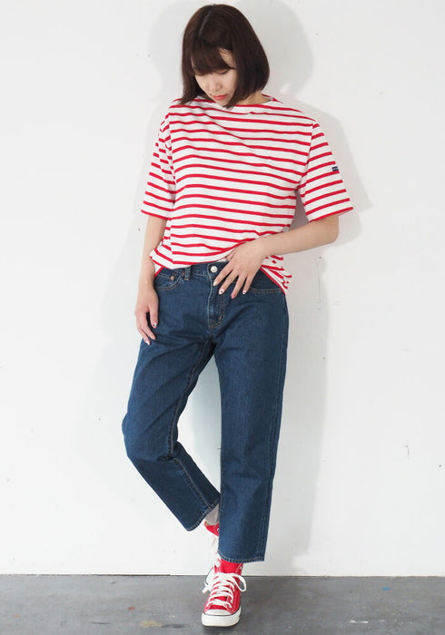 DEEP BLUE 10.5oz Boyfriend Denim Ankle Length Natural Blue [72895-2] Okayama Kurashiki Kojima Jeans Brand 
