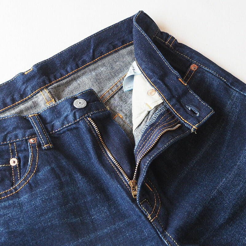 DEEP BLUE (deep blue) 12.5 oz sweet weave denim boyfriend denim ankle length dark blue [73388-3] Okayama Kurashiki Kojima jeans brand 