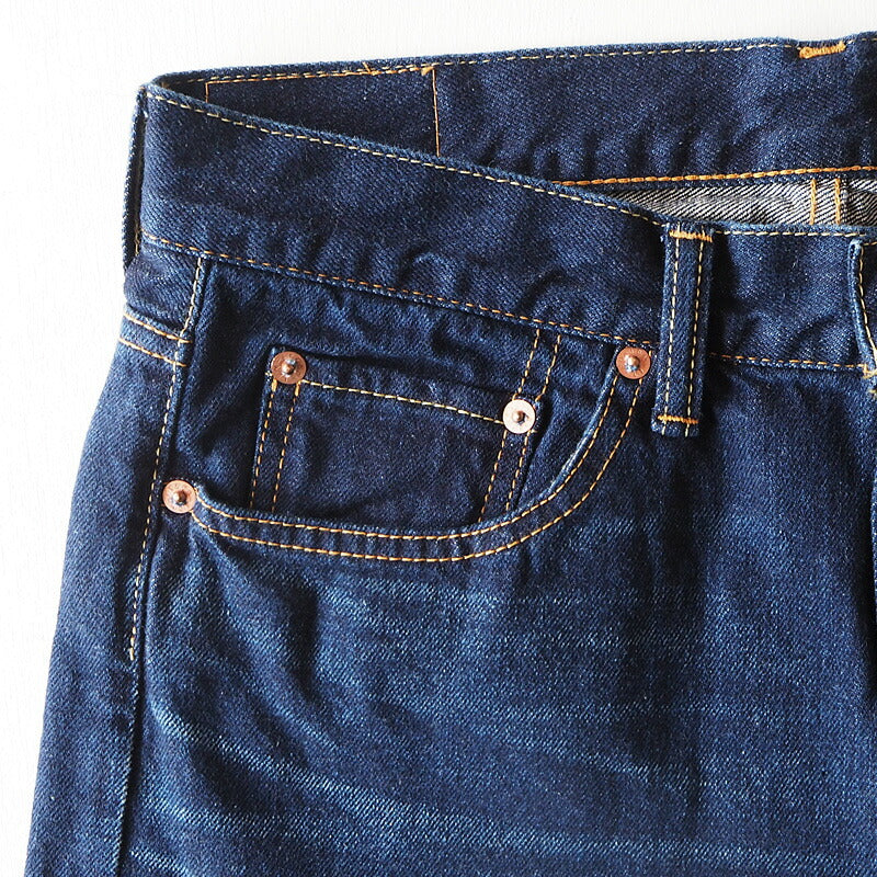 DEEP BLUE (deep blue) 12.5 oz sweet weave denim boyfriend denim ankle length dark blue [73388-3] Okayama Kurashiki Kojima jeans brand 