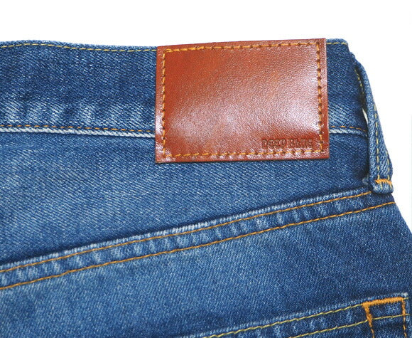 DEEP BLUE (deep blue) 12.5 ounce sweet weave denim boyfriend ankle length jeans medium blue ladies [73388-MBL] Okayama Kurashiki Kojima jeans brand 