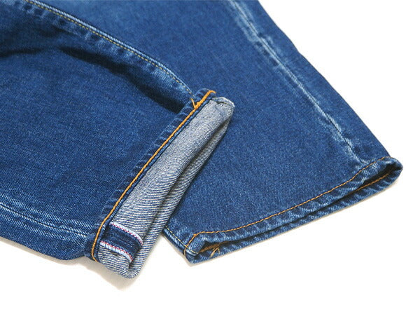 DEEP BLUE 12.5 ounce sweet weave denim boyfriend ankle length jeans medium blue ladies [73388-MBL] Okayama Kurashiki Kojima jeans brand 