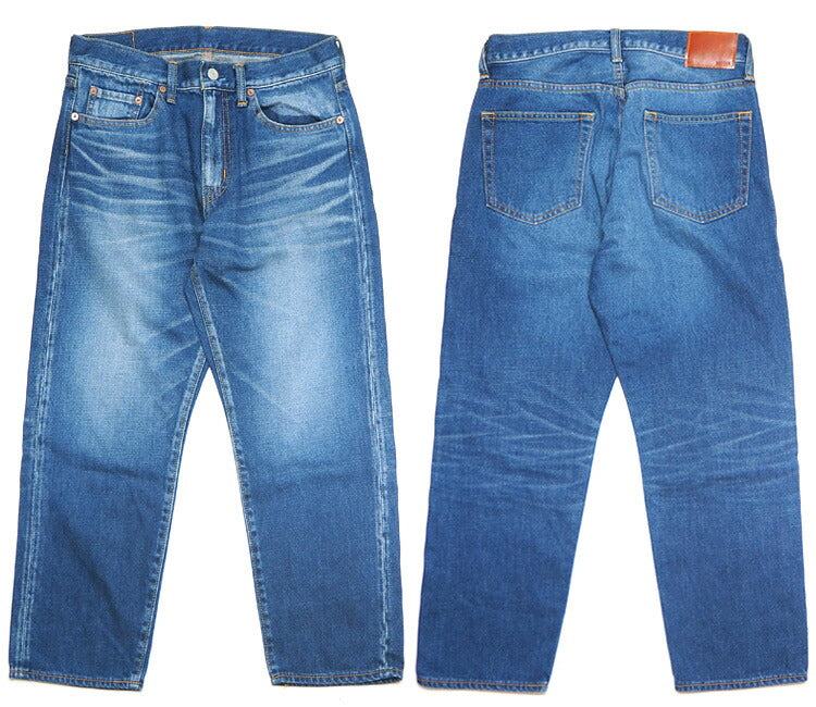 DEEP BLUE 12.5 ounce sweet weave denim boyfriend ankle length jeans medium blue ladies [73388-MBL] Okayama Kurashiki Kojima jeans brand 