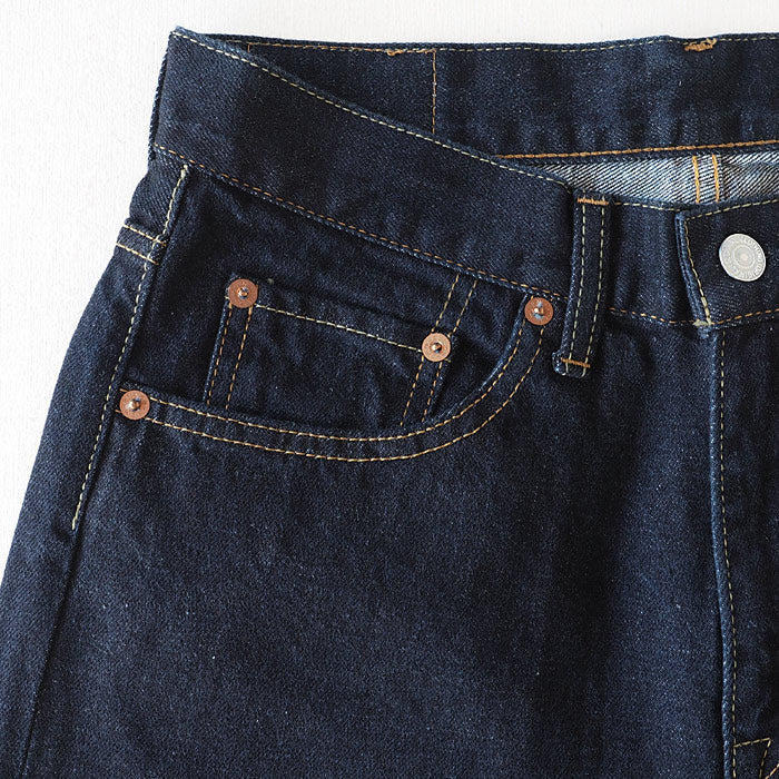 DEEP BLUE (deep blue) 12.5 oz sweet weave denim boyfriend denim ankle length one wash [73388OW] Okayama Kurashiki Kojima jeans brand 