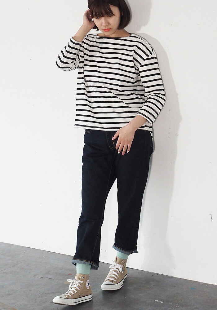 DEEP BLUE (deep blue) 12.5 oz sweet weave denim boyfriend denim ankle length one wash [73388OW] Okayama Kurashiki Kojima jeans brand 