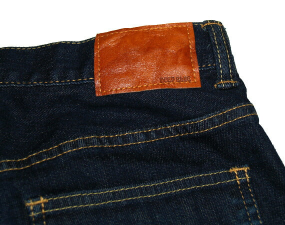 DEEP BLUE 10oz Stretch Denim Ankle Length Tapered Boyfriend Jeans Dark Blue [73966-2] Okayama Kurashiki Kojima Jeans Brand 