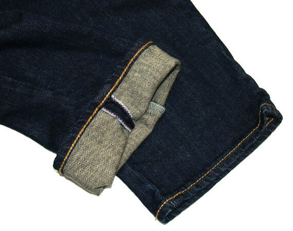 DEEP BLUE 10oz Stretch Denim Ankle Length Tapered Boyfriend Jeans Dark Blue [73966-2] Okayama Kurashiki Kojima Jeans Brand 