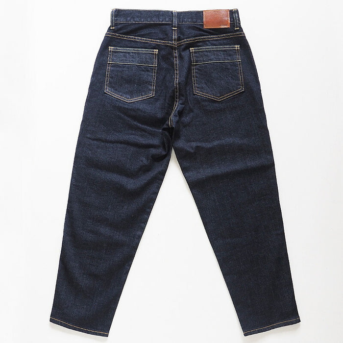 深藍色 10oz 彈力牛仔布踝長錐形男友褲 一洗 [73966-OW] Okayama Kurashiki Kojima Jeans Brand 